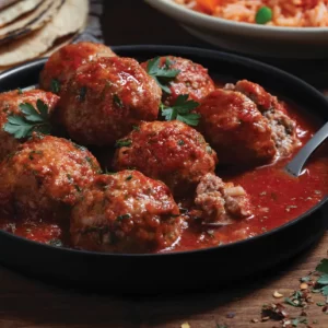 spanish pork meatballs