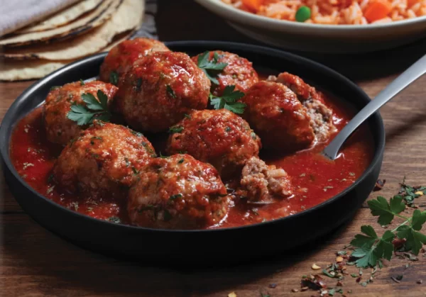 spanish pork meatballs