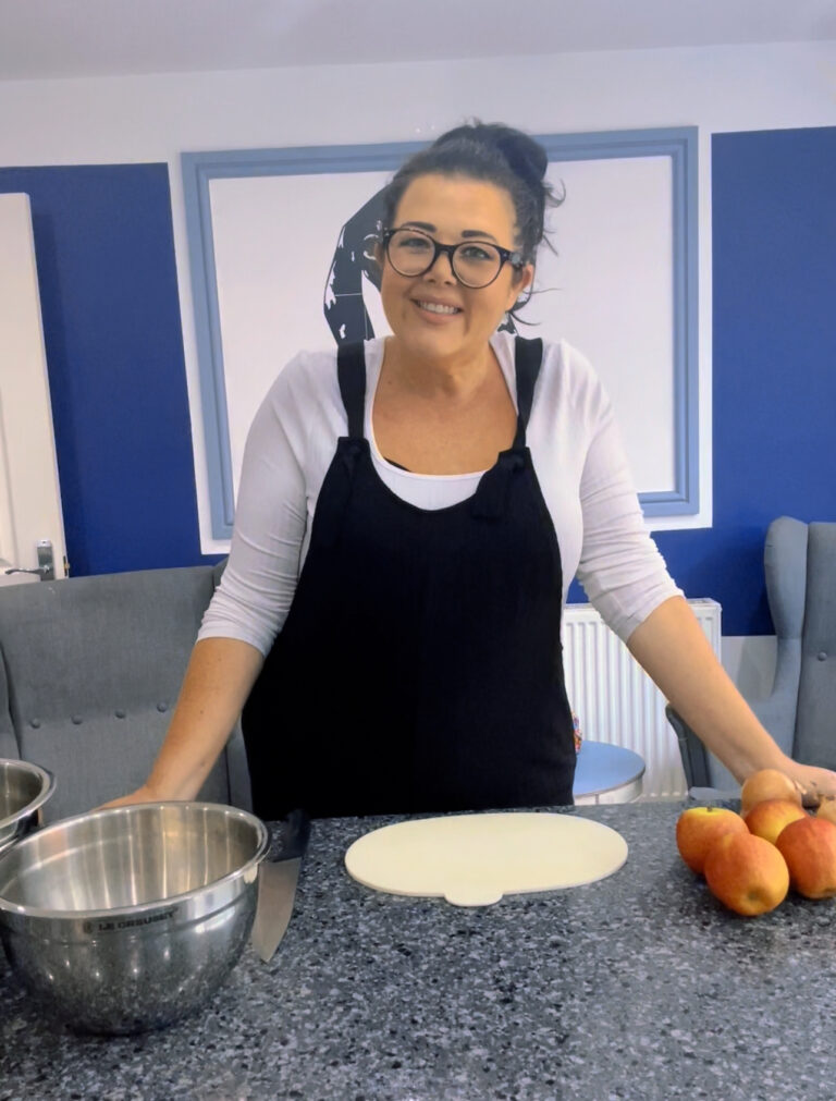 a picture of auntie gem in her kitchen